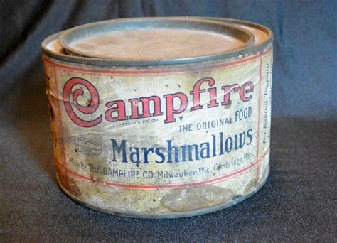 Antique Campfire Marshmallow Tin And Cardboard Package Early Etsy