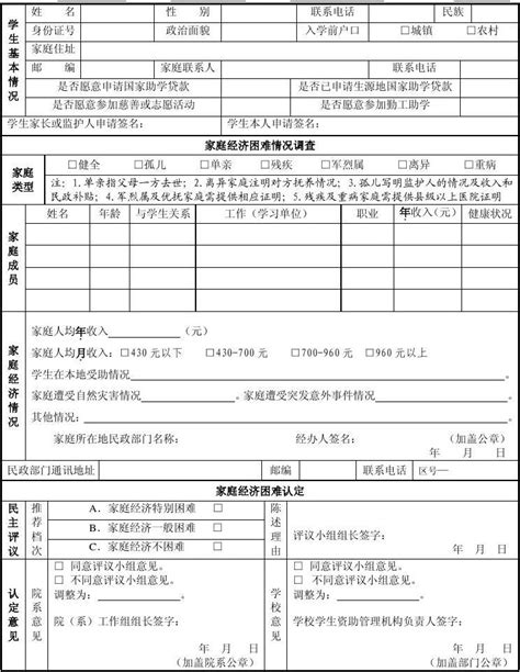 上海交通大学学生家庭经济情况调查表新生用表word文档在线阅读与下载文档网