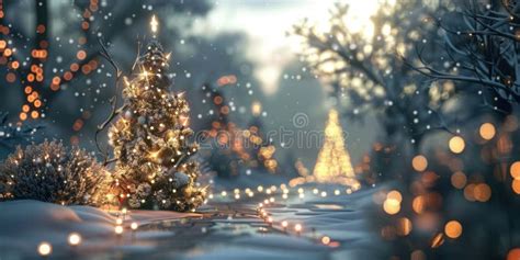 Festive Winter Wonderland Christmas Background With Intricate Details