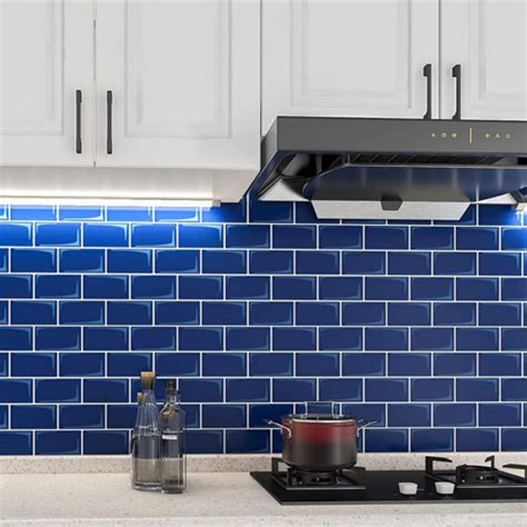 Cobalt Blue X X Mm Glass Subway Tile G The Home Off