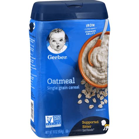 Gerber Single Grain Oatmeal Baby Cereal Oz Baby Food Snacks