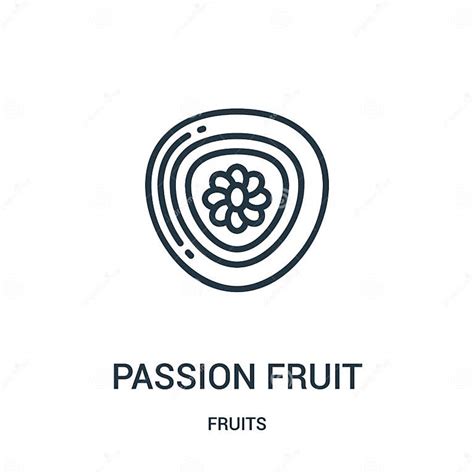 Passion Fruit Icon Vector From Fruits Collection Thin Line Passion