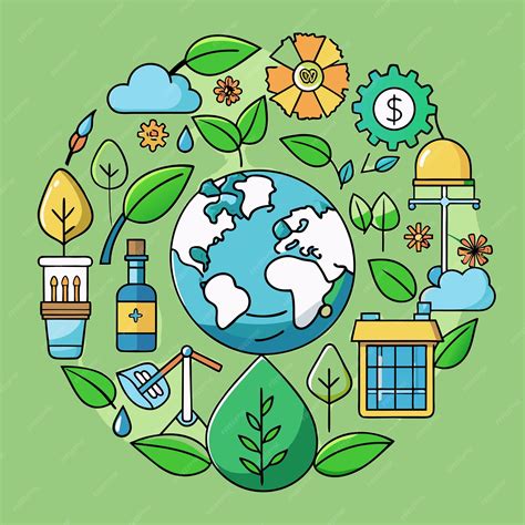 Environmental And Conservation Icons Set Vector Premium Ai Generated Vector