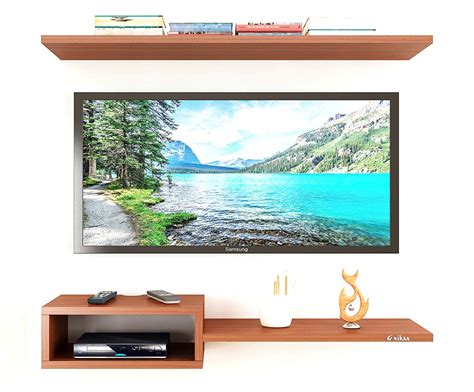 Anikaa Blair Engineered Wood Wall Mount Tv Unittv Standwall Set Top Box Standtv Cabinettv