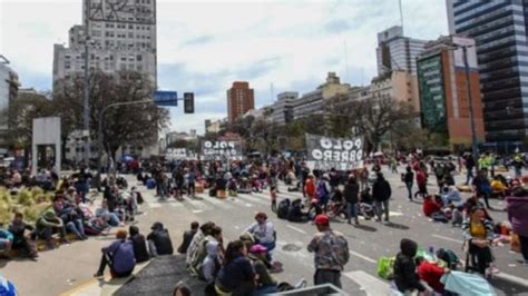 Movimientos Piqueteros Volvieron A Protestar En La 9 De Julio E