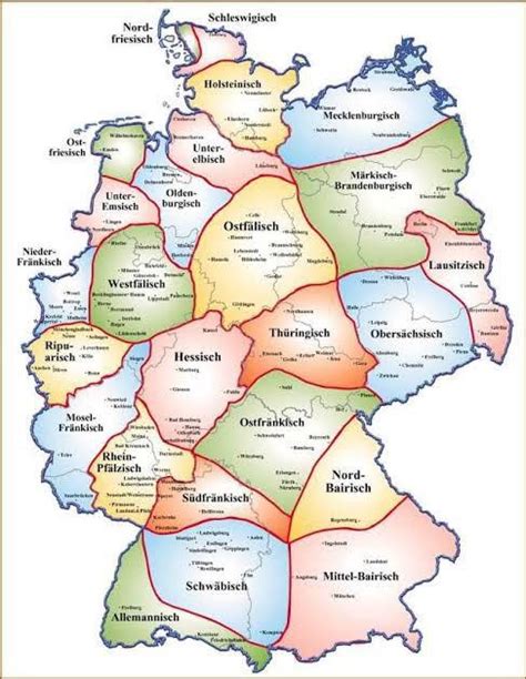 Map of German dialects in Germany : r/MapPorn