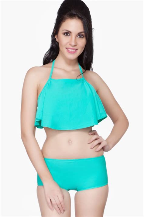 Nidhi Munim Womens Green Mint Bikini Set At Amazon Womens Clothing Store