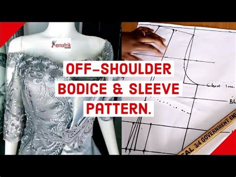 How To Draft An Off Shoulder Bodice And Sleeve Pattern YouTube