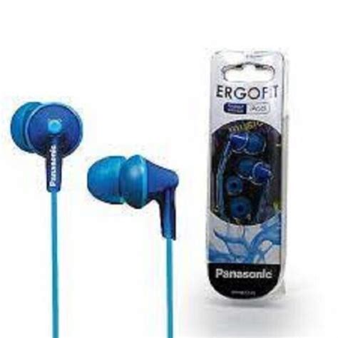 Panasonic RP HJE125 Ergofit In Ear Earbud Headphones Blue New In