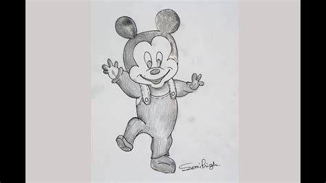 Mickey Mouse Pencil Sketch Hb 2 pencil 4b pencil eraser drawing paper ...