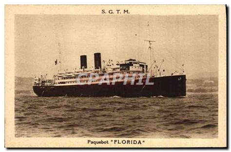 Carte Postale Ancienne Bateau Paquebot Sgtm Formosa Manuskript