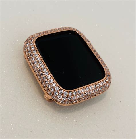 Apple Watch Bezel Cover Lab Diamonds Rose Gold 38mm 40mm 41mm 42mm 44mm 45mm Smartwatch Bumper