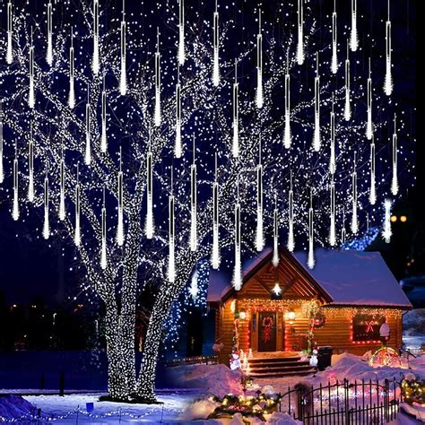 XMAS Decor Yard Decorations: 18 Inches 10 Tubes 360 LED Meteor Shower ...