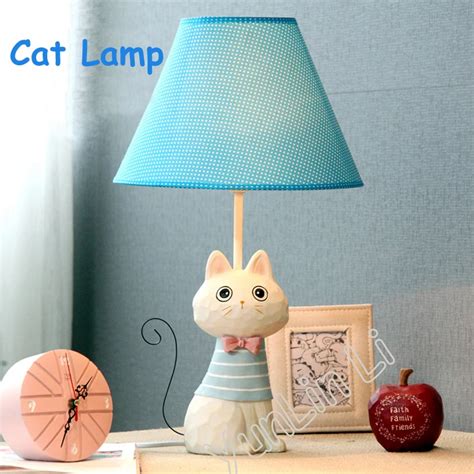 Princess Table Lamps Cute Cat Iron Tail Table Lamp Kitten Cartoon Model