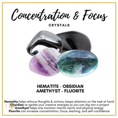 Concentration And Focus Crystals Crystals For Concentration Etsy Crystals Healing Gemstone