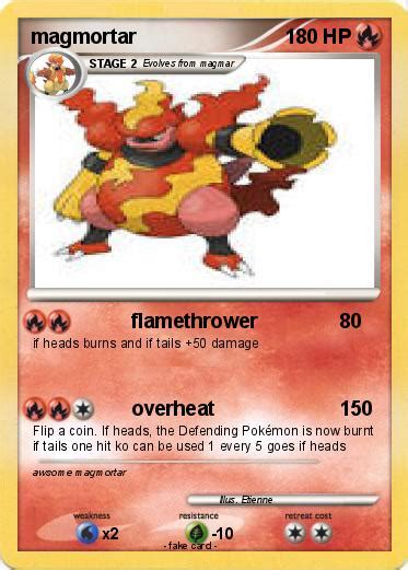 Pokémon magmortar 252 252 flamethrower My Pokemon Card