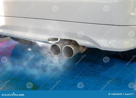 Car Exhaust Smoke Stock Image Image Of Engine Muffler 140625699