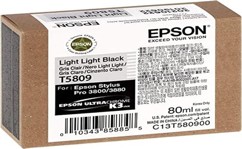 Amazon Epson T Ultrachrome K Light Light Black Cartridge Ink