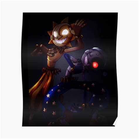 Five Nights At Freddys Security Breach Sun And Moon Dark Poster For Sale By Sksoumen