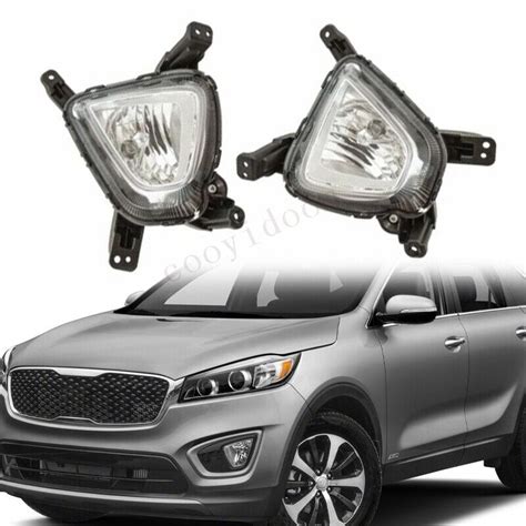 Pair Front Driving Fog Light Lamp Halogen Lh Rh For Kia