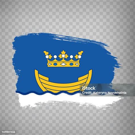 Flag Of Helsinki Brush Strokes Flag Of Helsinki Is Capital Finland On