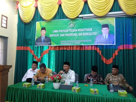 Buka Lomba Penilaian Penyuluh Agama Teladan H Erizon Efendi S Ag M