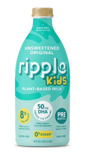 Ripple® Kids Unsweetened Original Plant Based Milk 48 Oz Kroger