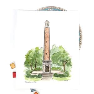 Denny Chimes University If Alabama Portrait Bama Roll Tide - Etsy