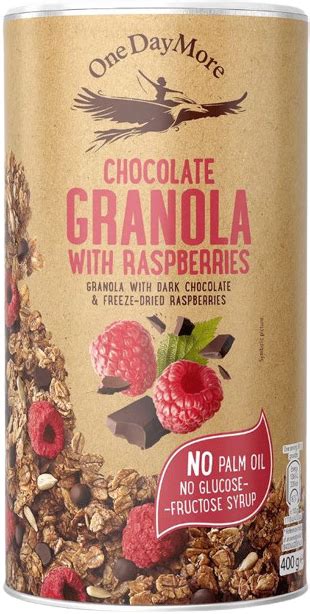 OneDayMore Granola s čokoládou a malinami 450 g od 145 Kč Heureka cz