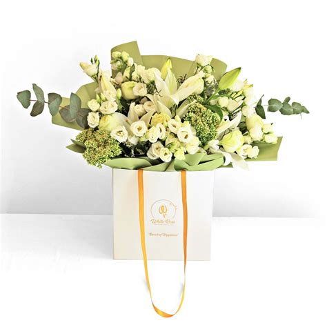 Peace And Joy Bouquet White Rose Flowers