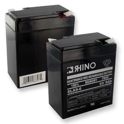 6 Volt 9 0 Ah Battery Rhino Sla9 6 Sealed Lead Acid Rechargeable