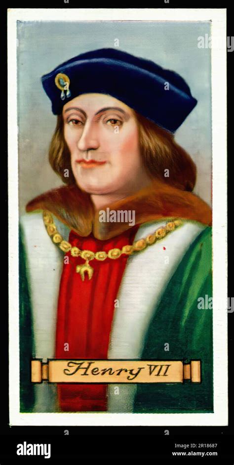 King Henry VII Vintage Cigarette Card Stock Photo Alamy