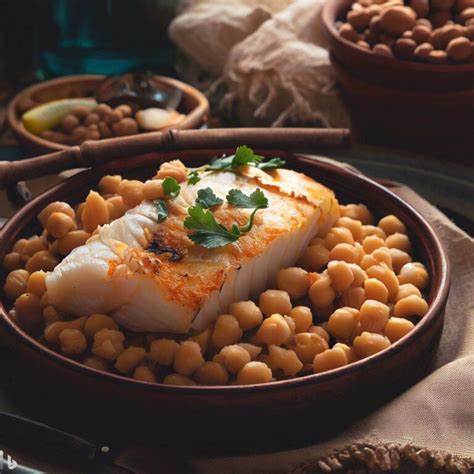 Bacalao Al Horno Con Garbanzos Un Delicioso Plato De Sabor