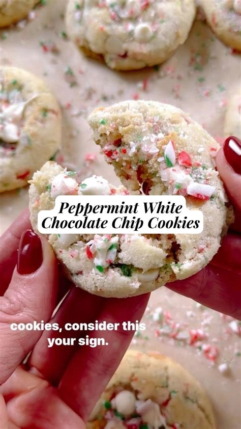 Peppermint White Chocolate Chip Cookies 9am Chef