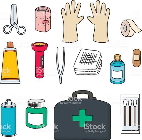 Vector Set Of First Aid Kit