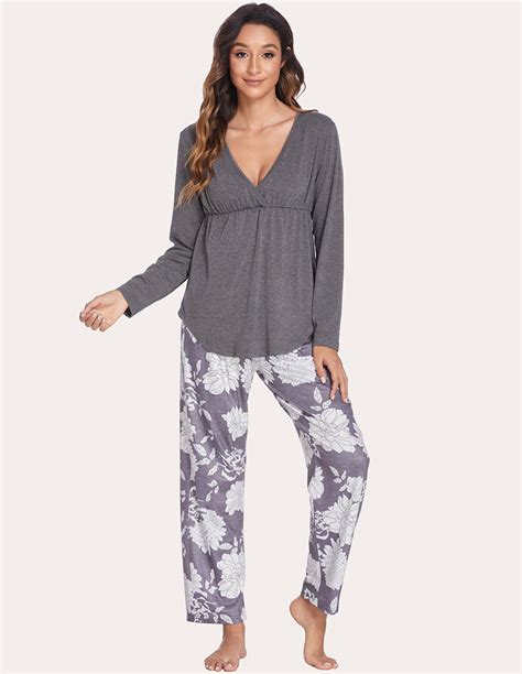 Comfy Maternity Nursing Pajama Sets Ekouaer