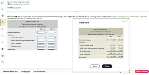 Solved Data For Verifine Designs Inc Follow Click T