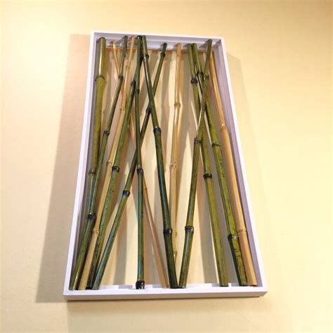 Made To Order Bamboo Wall Decoration 12 X 24 Etsy Bamboo Wall