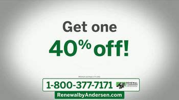 Renewal By Andersen 31 Day Sale TV Spot Replacement Windows Buy One