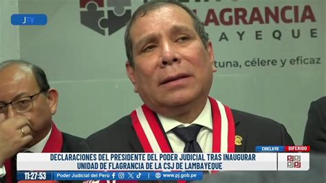 🔴 Envivo Declaraciones Del Presidente Del Poder Judicial En La Csj De