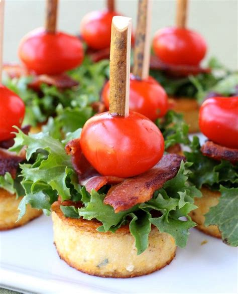 Polenta Blt Appetizers Mantitlement Blt Appetizer Mini Appetizers