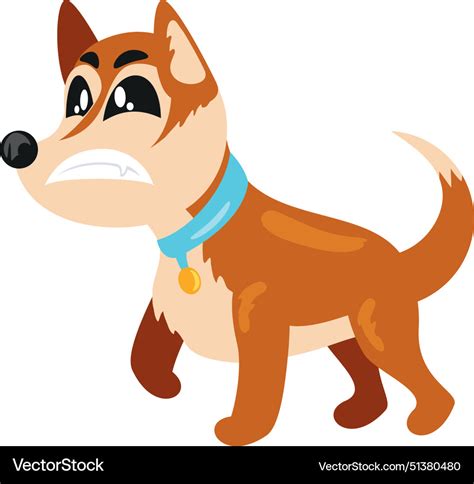 Angry dog cartoon character Royalty Free Vector Image