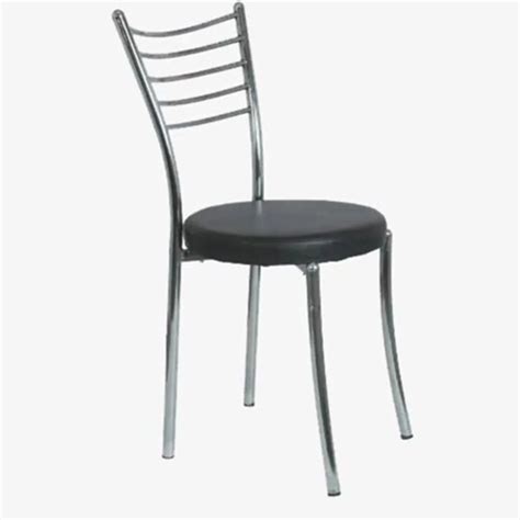 Silver And Black Stainless Steel Cafeteria Chairs At In Ulhasnagar