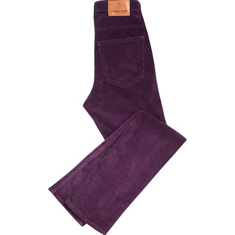 Purple Soft Stretch Needlecord Jeans Ladies Country Clothing Cordings