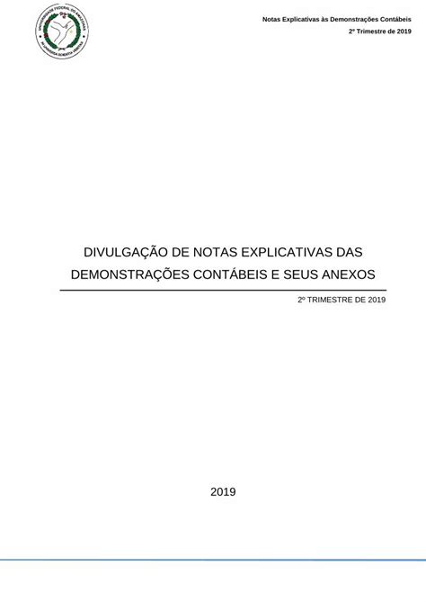 Pdf Divulga O De Notas Explicativas Das Demonstra Es Explica