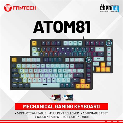 Jual Fantech Atom81 Mk875 V2 Mizu Series Rgb Mechanical Gaming Keyboard