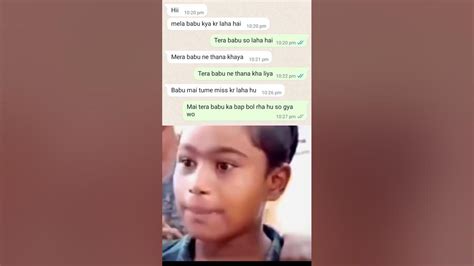 Mera Babu Ne Khana Khaya 😂😂on Whatsapp Messager Funny Chating Video