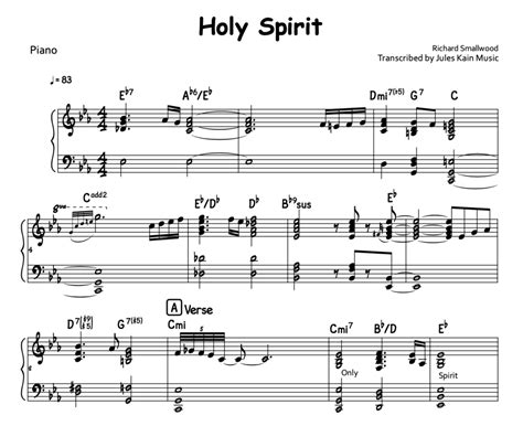 Richard Smallwood - Holy Spirit - Sheet Music + Chords - and MIDI File