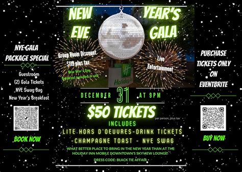 Holiday Inn Mobile Downtown New Years Eve Gala, SkyView Lounge, Mobile ...