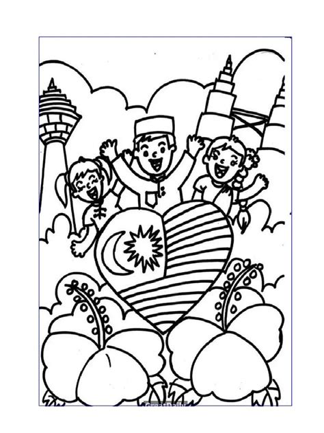 Merdeka Drawing Poster Illustration Of Malaysia Independence Day Or